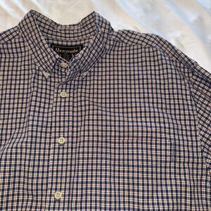 EUC Abercrombie & Fitch Shirt XL Blue Gingham Check Button Up Long Sleeve Men's